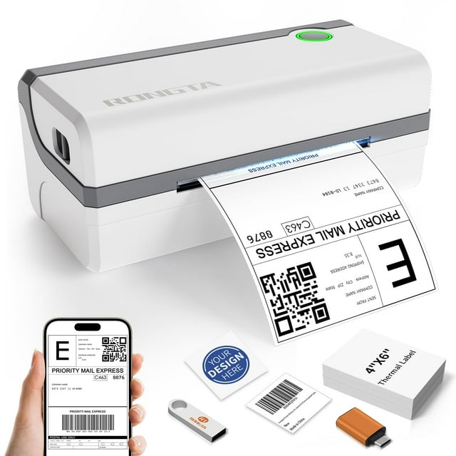 Shipping Label Printer Rongta Bluetooth Thermal 4x6 w/ USB