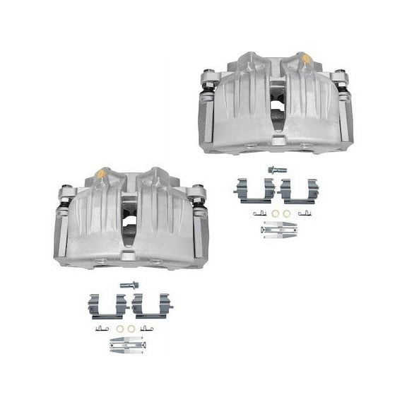 Front Brake Caliper Set - Compatible with 2002 - 2005 Chevy Trailblazer 2003 2004