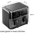thumbnail image 7 of 6 Quart Dual Basket Air Fryer Oven with Easy View Windows, Sync Finish, Hi-Fry, Auto Shutoff, 2 Independent 3Qt Nonstick Dishwasher Safe Frying Baskets, Digital Double Air Fryer - Black, 7 of 7