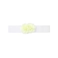thumbnail image 1 of Cinturón elástico de doble flor de chiffon grande para mujer INSPIRE CHIC, corsé ancho elegante para vestido, 26.8x2.4 pulgadas, amarillo claro, 1 of 6