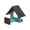 Black/Aruba Blue, variant on Amish-Made Peanut Butter Bird Feeder, Eco-Friendly Poly Lumber, Fits 16-18 Oz. Jar of Peanut Butter Turf Green/Cedar