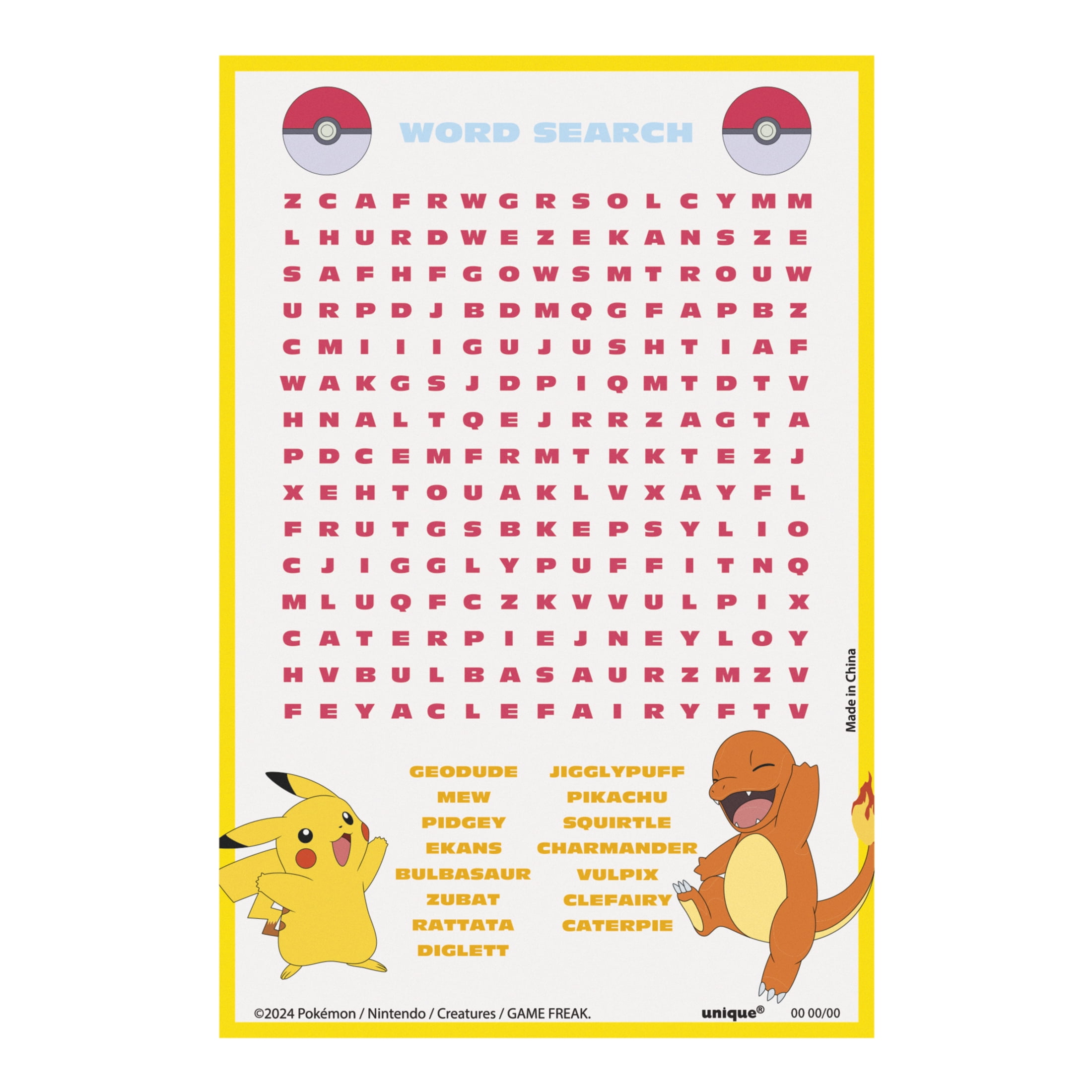 Pokémon Assorted Favor Pack, 48pc