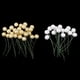 thumbnail image 3 of 50 estambres artificiales de espuma blanca/amarilla para coronas de boda y Navidad. blanco, 3 of 9