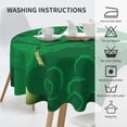 thumbnail image 4 of St. Patrick''s Day Tablecloth Round Table Cloths 60 Inch Wrinkle Resistant Picnic Table Covers Washable for Holiday Kitchen Party Picnic, 4 of 6