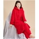 thumbnail image 4 of Conjunto de pijama de franela gruesa de gran tamaño para mujer, ropa de dormir de lana de Coral con capucha cálida, traje holgado para el hogar, ropa de estar por casa, Invierno, 4 of 4
