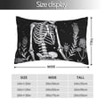 thumbnail image 2 of Balery Vintage Black white Plant skull Funda de Cojín Estampada, Regalos para Mujeres, Regalos de Amor para Ella, Regalos para Novia o Esposa, Funda de Almohada-20"x30", 2 of 6