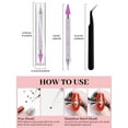 thumbnail image 5 of Wax Pencil for Rhinestones, Rhinestone Picker Dotting Pen, Dual-Ended Diamond Painting Wax Pencil Gems Crystals Picker Pen Nail Art DIY Decoration Tool (Purple+White), 5 of 5