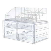 Masteelf Cosmetic Storage Box Makeup Case Lipstick Holder Brush Organizer