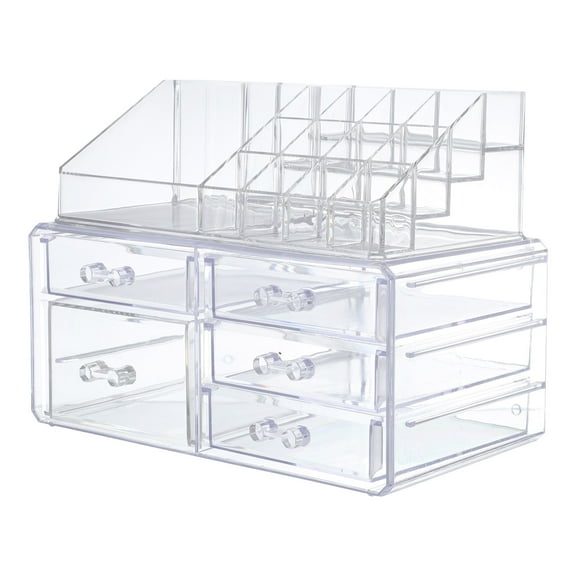 Masteelf  Cosmetic Storage Box Makeup Case Lipstick Holder Brush Organizer