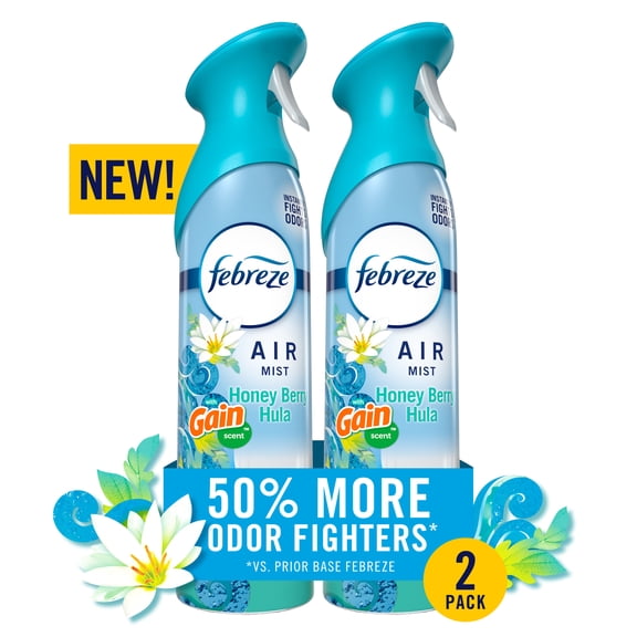 Febreze Air Mist Air Freshener Spray Gain Honey Berry Hula, 8.1oz 2 Count
