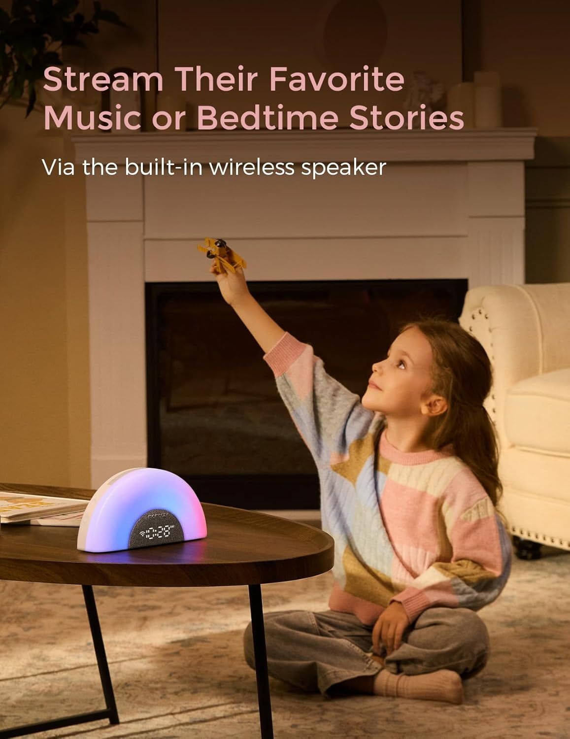 Momcozy DreamSync Tech™ Baby Sound Machine, Night Light, APP Control Baby Sleep Trainer, Routine Builder, White Noise Machine with 34 Soothing Sounds, Wake Up Light Sunrise Alarm Clock