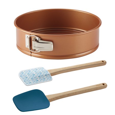 Ayesha Bakeware 9.5-Inch Springform Pan and Spatula Set  3-Piece  Mixed Colors