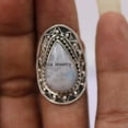 thumbnail image 2 of Silver Gift Ring, Moonstone Solid 925 Sterling Silver Ring, 2 of 5