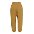 thumbnail image 6 of Wide Leg Pants for Women Loose Drawstring Elastic Waist Trousers with Pockets Summer Beach Vacation Clothes by Yigetop Yellow S, 6 of 7