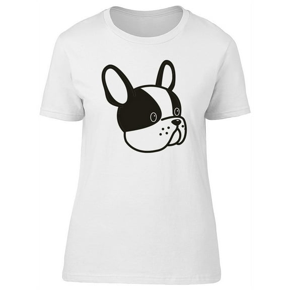 French Bulldog Cartoon Face Tee Women's -Image by Shutterstock