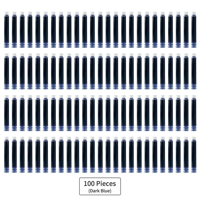 Ink Cartridge,Ink Refill With 100 Pieces Pen Bore Diameter Office Stationery Supplies Mm Bore Diameter With 3.4 Mm Pen Ink Refill With 3.4 Office Student Stationery Color Ink Refill Ink Dark Color