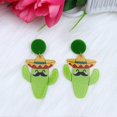 thumbnail image 3 of Aretes colgantes coloridos Yashi Forma de cactus sombrero de poni botella de vino, 3 of 5