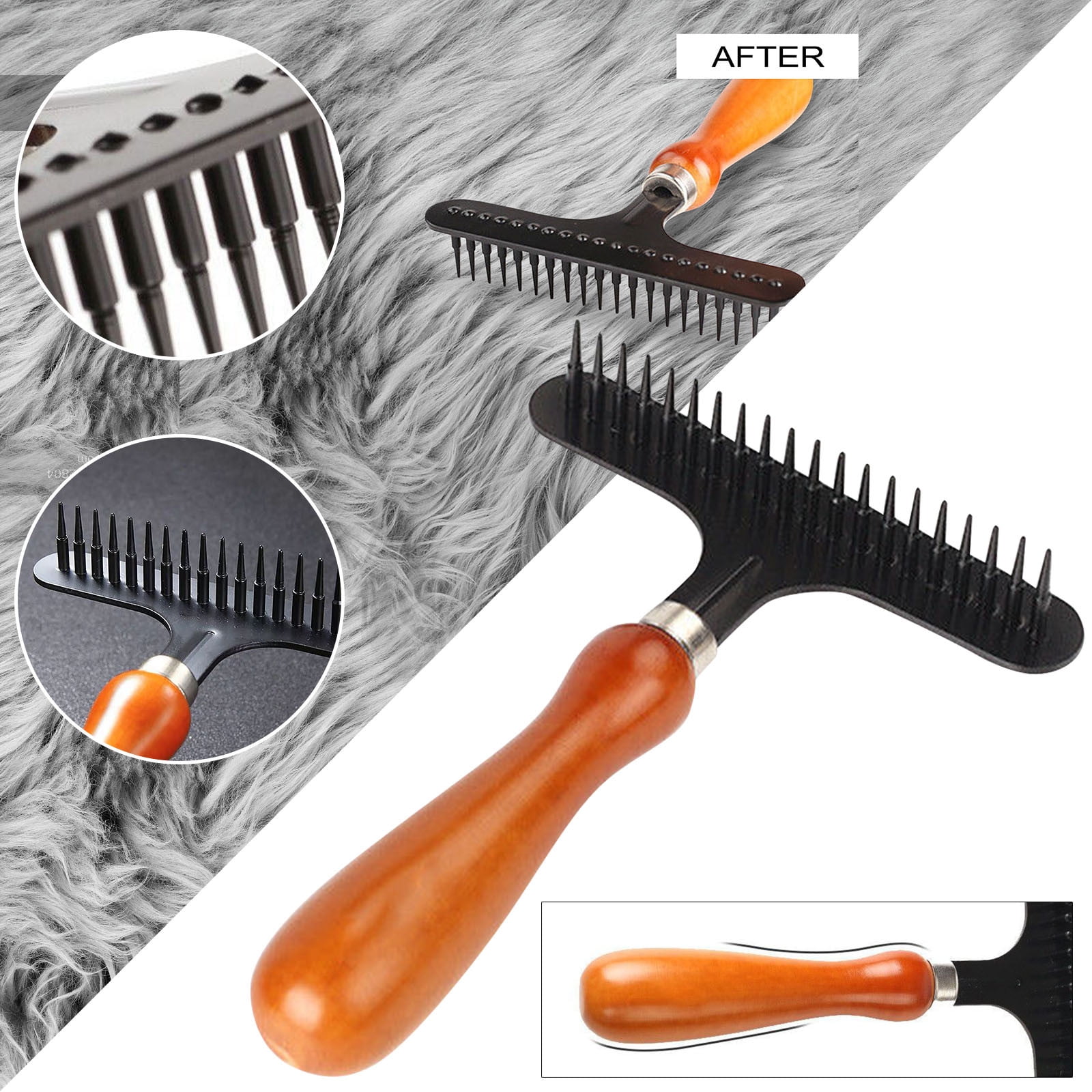 Umitay Hand Held Carpet Rake Carpet Groomer Rake Carpet Rake Shag Rug