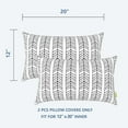 thumbnail image 2 of Outdoor Pillow Covers 12\u201d x 20\u201d Patio Lumbar Pillwo Cases Decorative Throw Pillowcase Shell for Couch Garden Furniture Use, Herringbone Black White, 2 Pack, 2 of 6