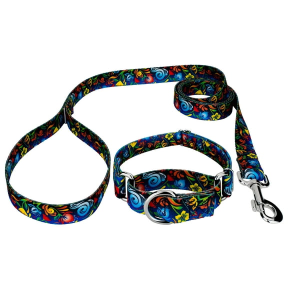 Country Brook Petz® Potpourri Martingale Dog Collar and Leash Limited Edition, Large