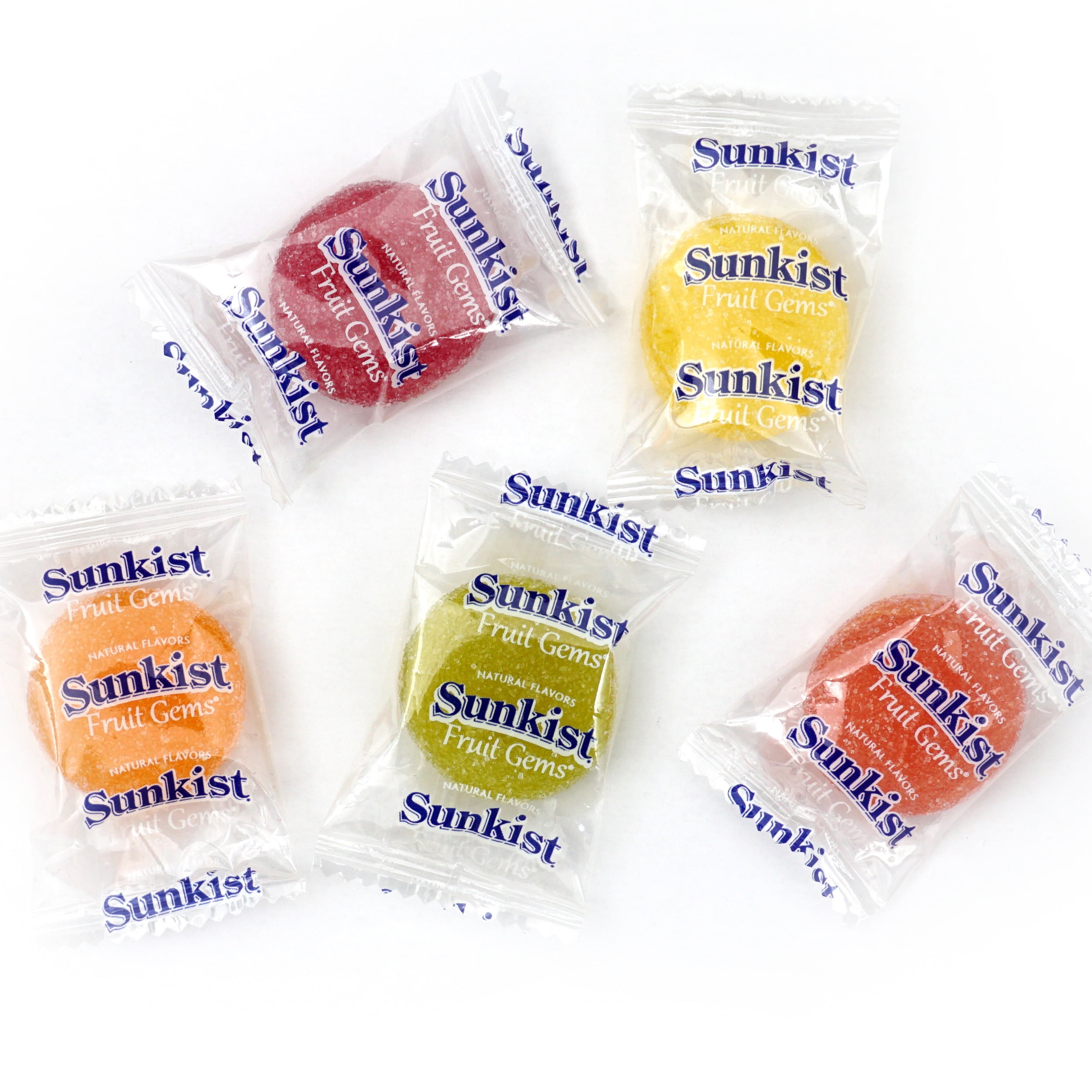 Sunkist Fruit Gems, 2 Pound Bulk Bag, Fruit Gems, Soft Candy Individually Wrapped