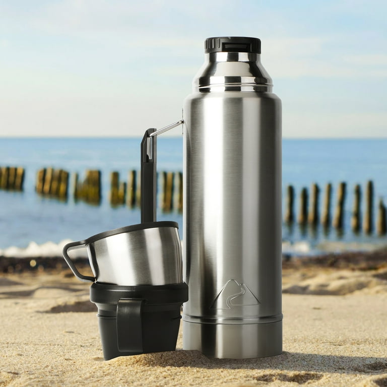 Ozark Trail Water Bottle 1.1 Liter Insulated Stainless Steel with Screw Lid