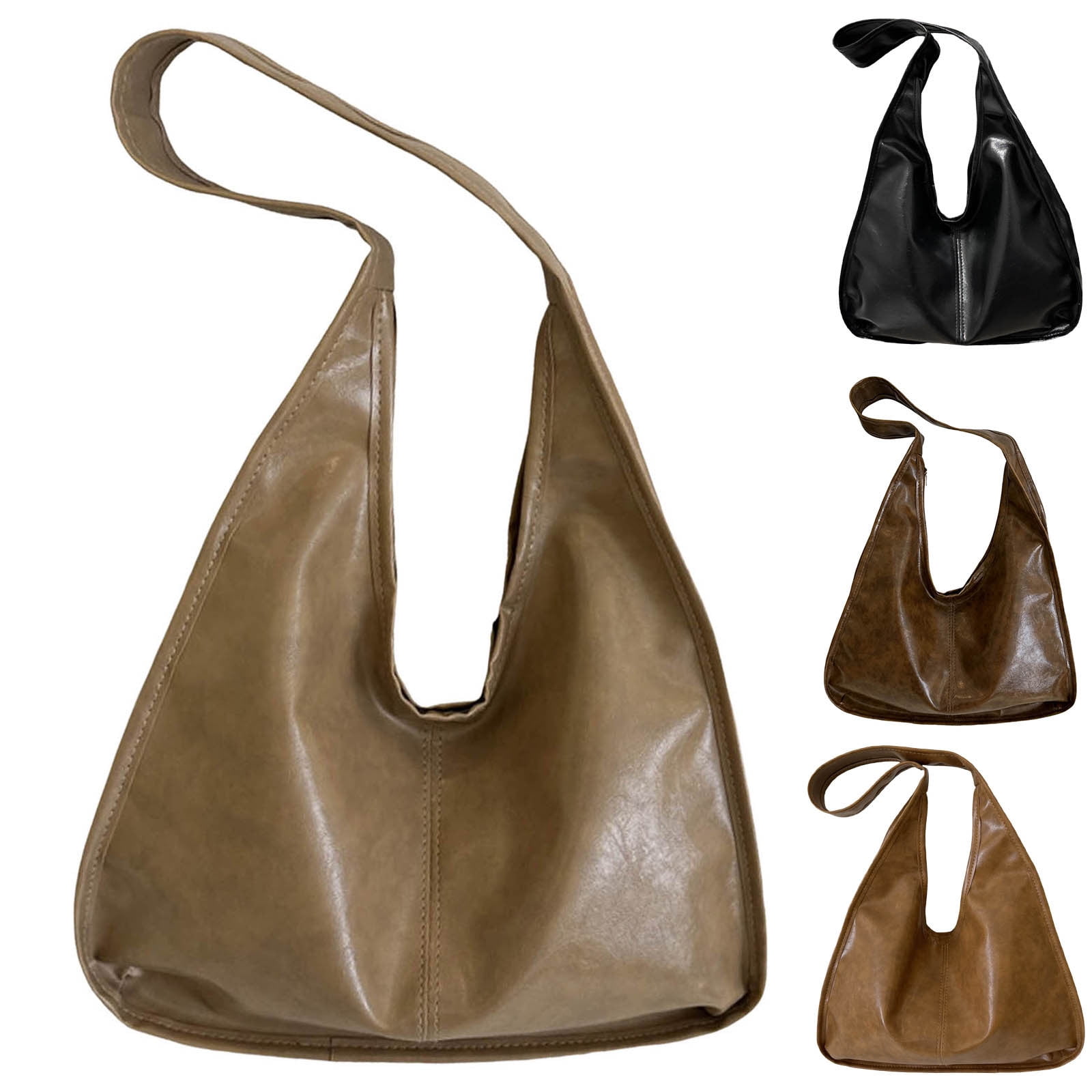 【新品未使用】te+ 手袋 check WOMEN orange 21cm Leozcaa Tote Bag for Women PU Leather Shoulder Bags Fashion