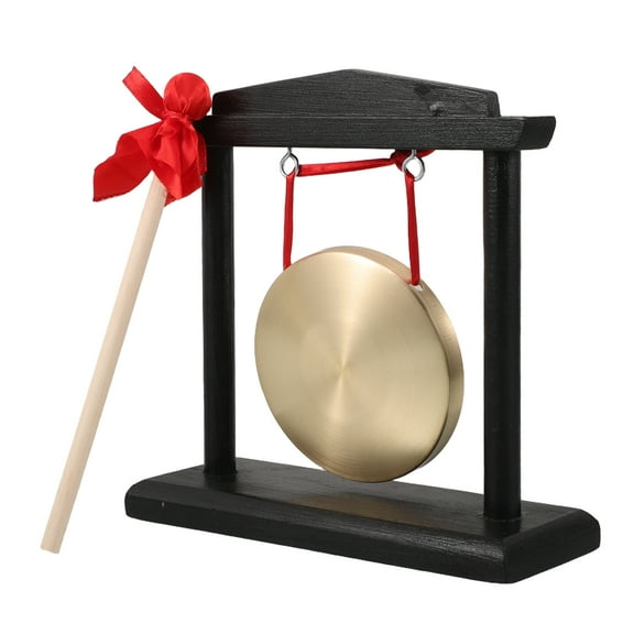 Traditional Chinese Copper Gong with Stand and Mallet for Housewarming Blessing Present or Meditation and Sound Healing