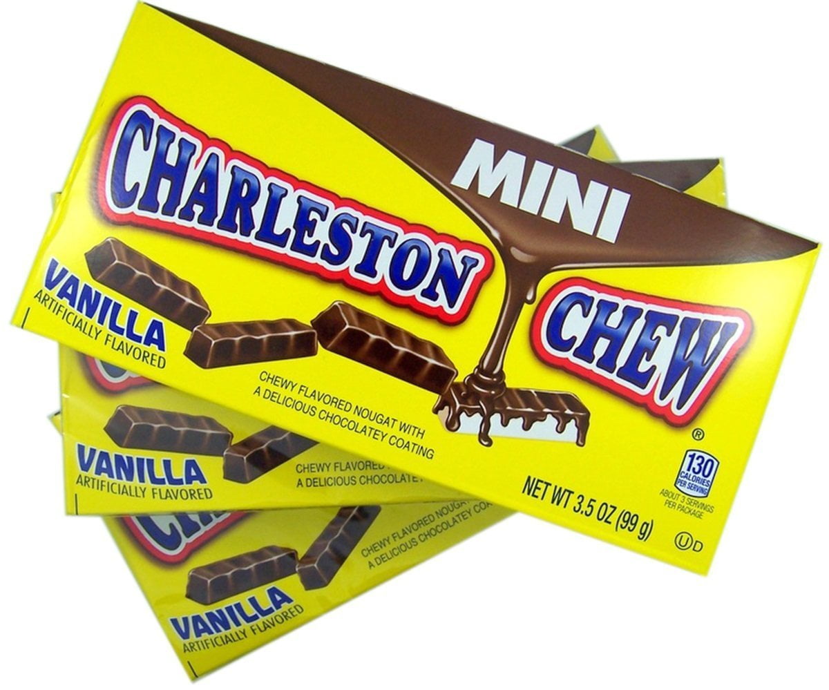 Mini Charleston Chew Vanilla Flavored Theater Box, 3.5 oz, Pack of 3