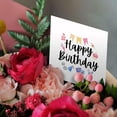 thumbnail image 3 of 3drose, Text of Happy Birthday in Colorful Birthday Icons, 1 Greeting Card with Envelope, 3 of 6