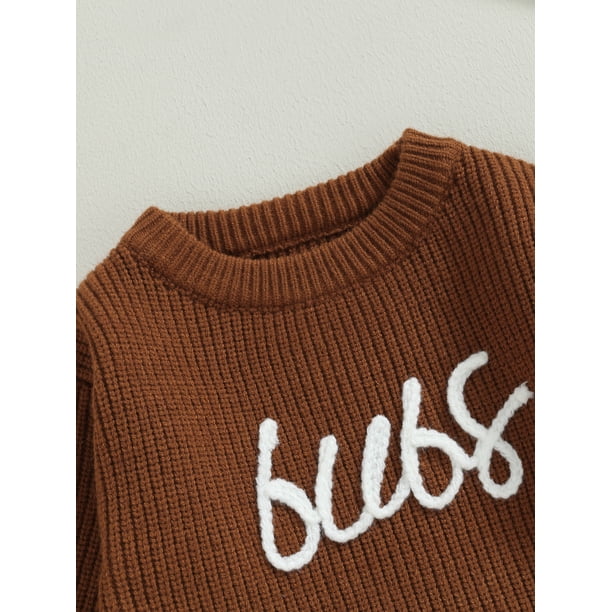 Pull Bébé Brodé "ONE" - Manches Longues En Acrylique Doux - Tailles 9-18 Mois - Plusieurs Couleurs Disponibles
