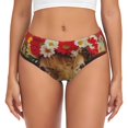 thumbnail image 1 of Honeii Vache Marguerite Blanche et Rouge pour sous-Vêtements pour Femmes, Culottes Super Douces Conçues avec Confort à l'Esprit, sous-Vêtements Légers et Évacuant l'Humidité-Petit, 1 of 6
