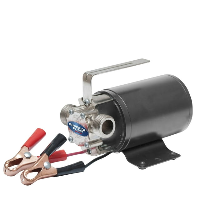 Superior Pump Battery Operated Transfer Pump w/ 3/4 Inch Garden Hose Connections