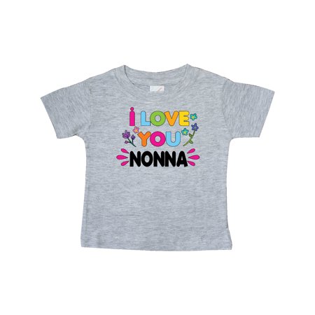 

Inktastic I Love You Nonna with Flowers Gift Baby Girl T-Shirt