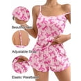 thumbnail image 4 of Avidlove Women's Cami Pajamas Set 2 Piece Cute Print Tank Top with Shorts Sleepwear Camisole Loungwear, 4 of 6