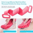 thumbnail image 3 of VONTER Silicone Back Scrubber for Shower - 30" Extra Long Large Body Scrubbers for Men&Women, Exfoliating Massage Bath Body Brush, Reduce Cellulite, Improve Circulation, Boost Energy-Pink, 3 of 7