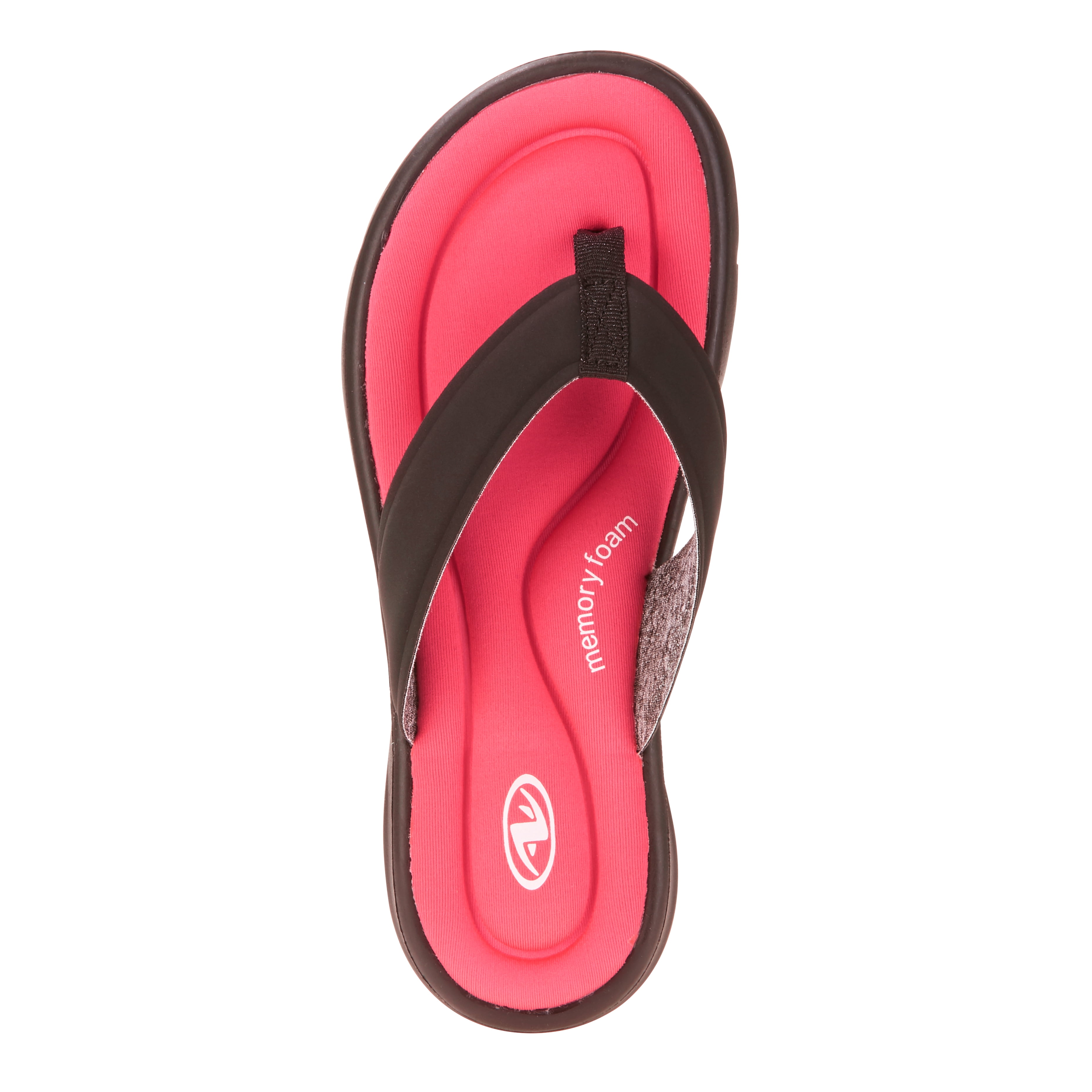 athletic works women's memory foam slide sandal