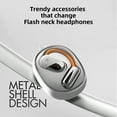 thumbnail image 6 of Seetoy New Design Open Ear Headphones,True Wireless Bluetooth 5.4 Open Ear Earbuds with Orange LED Strip Design，Be Turned Into Neckband Earphones with Especial Accessories,White, 6 of 8