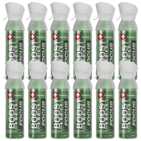 Boost Oxygen Portable Canned Oxygen, Rosemary, 5L, 12 Pack