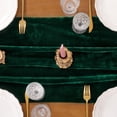 thumbnail image 5 of Corredor de Mesa Socomi de Terciopelo 51x305 cm Verde Esmeralda, 5 of 5