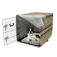 thumbnail image 5 of Aztec Dog Crate Cover, Rhythmic Geometric Lines and Triangles in Mexican Style Illustration, Easy to Use Pet Kennel Cover Small Dogs Puppies Kittens, 7 Sizes, Mustard Cocoa, by Ambesonne, 5 of 6