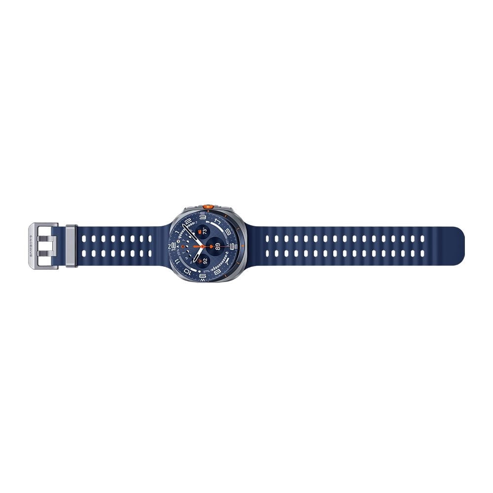 Restored Samsung Galaxy Watch Ultra 47mm Cellular Titanium Smart Watch, Titanium Blue, Blue Sport Band (Refurbished)