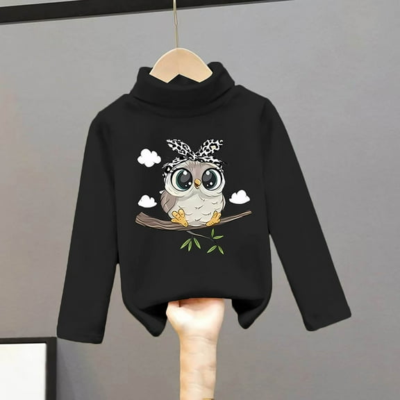 Tfken Sweater For Boys Children Long Sleeve Cartoon Print Pullover Daily Wear Classic-Fit Sweater Black Size 18-24 Months