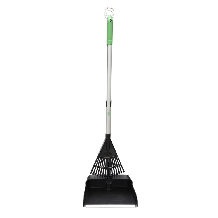 Expert Gardener 2-Piece Poly Rake & Pan Set, Gray photo 1