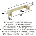 thumbnail image 2 of Amerock Bp36759 Appoint 3-3/4" Center To Center Handle Cabinet Pull - Chrome, 2 of 7