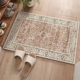 thumbnail image 1 of Boho Vintage Round Rug ft- Faux Wool Dreely Washable Area Rug Small Distressed Throw Rugs Floor Carpet for Door Mat Entryway Bedrooms Laundry (Round - ; Diameter Border ), 1 of 6