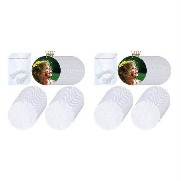 200 Pieces Sublimation Air Freshener Blanks DIY Scented Blank Car Pressed Felt for Heat -Round