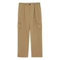 thumbnail image 4 of CIENVNSTG Lightweight Breathable Solid Multi‑Pocket Cargo Pants Mens Elastic Waist Straight Leg Casual Outdoor Work Daily And Vacation Wear Trousers Khaki L, 4 of 7