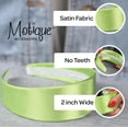 thumbnail image 4 of Motique Accessories Orange 2 inch Wide Satin Hard Head Band with No Teeth, 4 of 5
