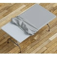 thumbnail image 3 of Sorfey Fitted Picnic Table Cover Classic Solid Rectangle Tablecloth, Gray 30"x 96", 3 of 9